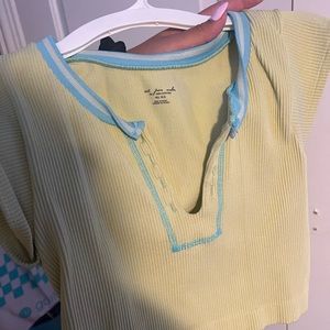 Urban Outfitters Go for Gold Top Lime Green